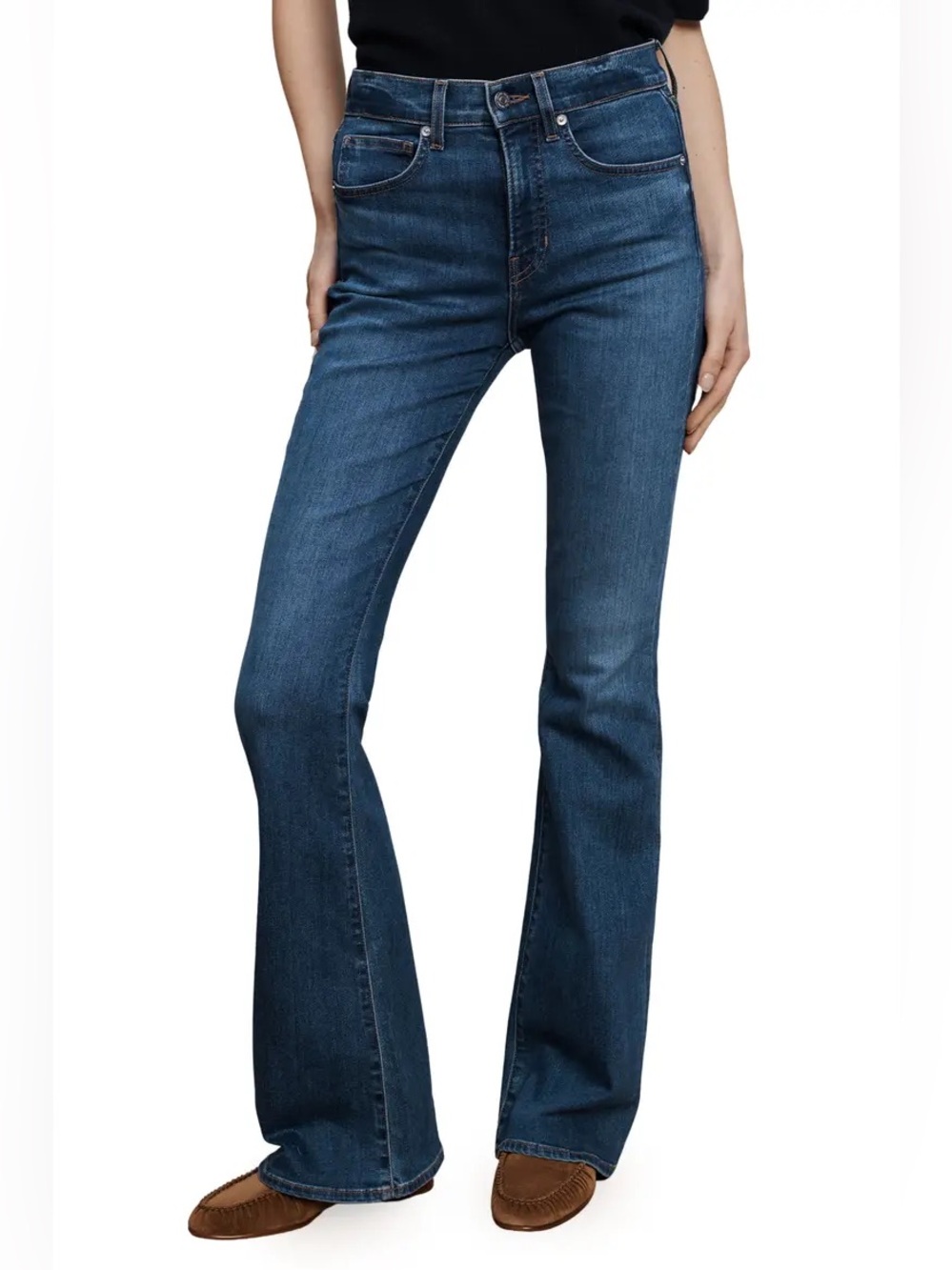Veronica Beard Beverly Skinny Flare High Rise Jeans